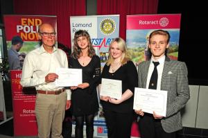President Richard with the three prize winners